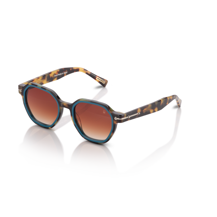 Mente Mirroir Brown Havana & Solid Teal - Frame 6