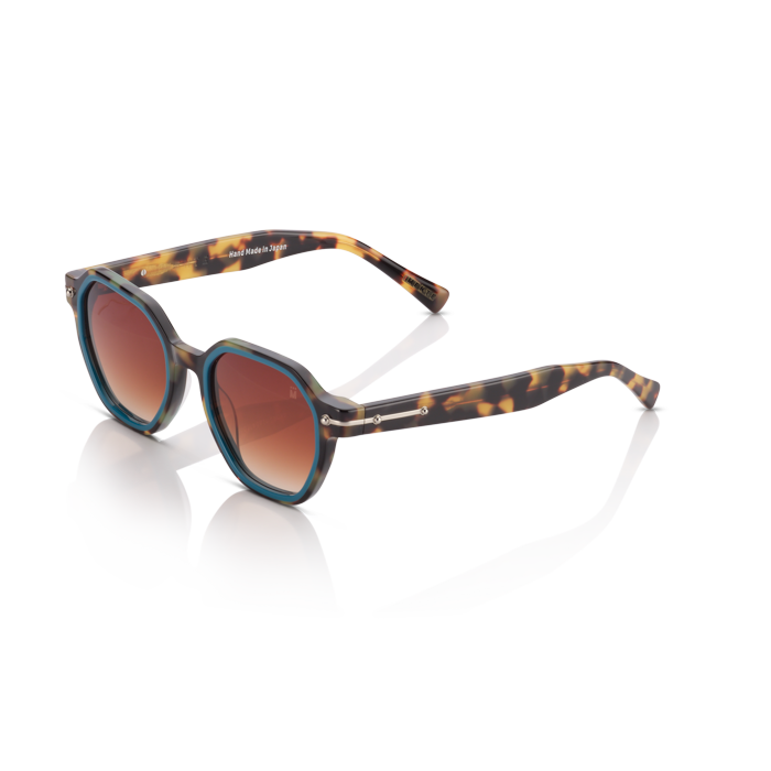 Mente Mirroir Brown Havana & Solid Teal - Frame 8