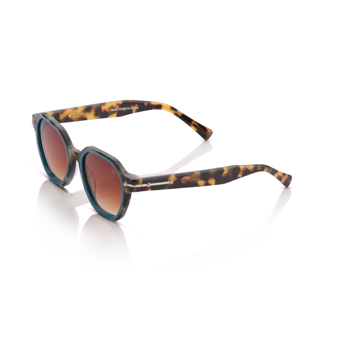 Mente Mirroir Brown Havana & Solid Teal - Frame 9