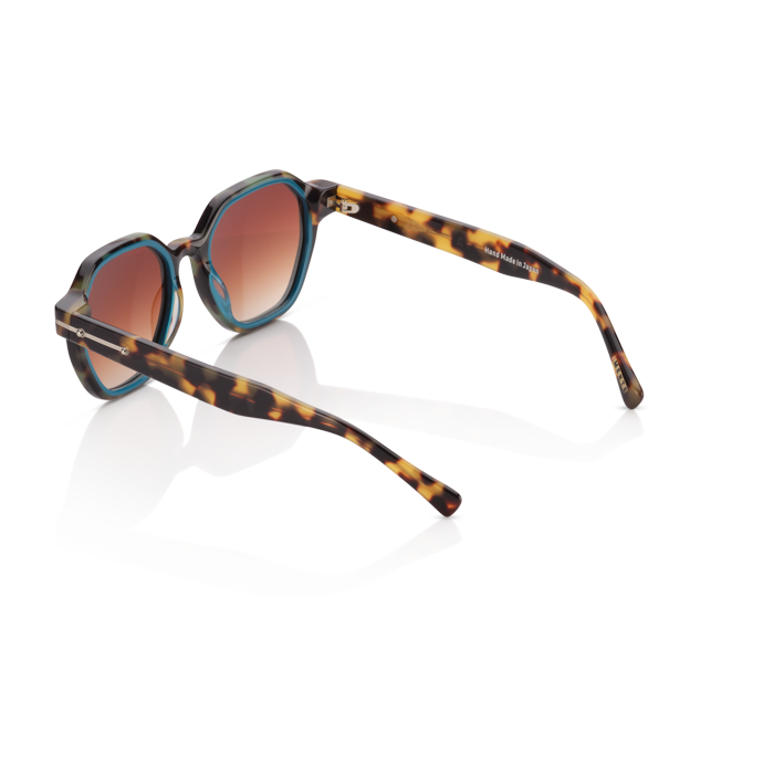 Mente Mirroir Brown Havana & Solid Teal - Frame 18