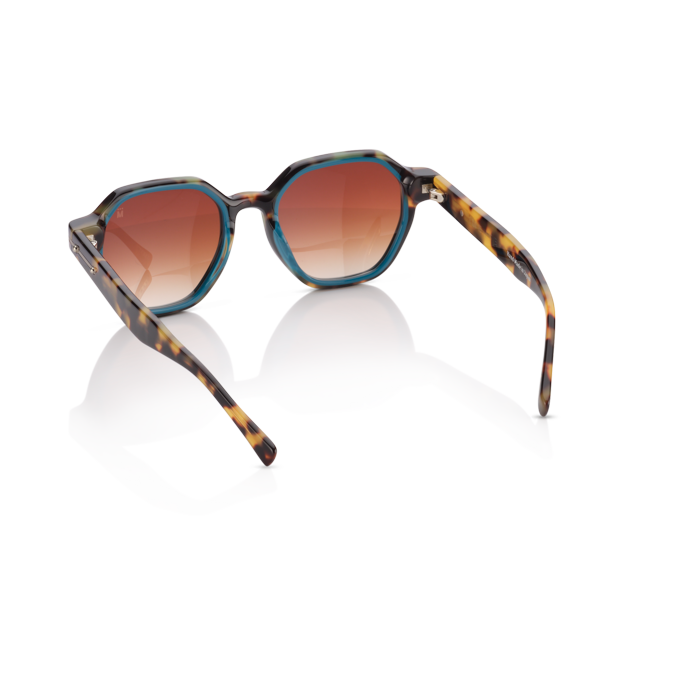 Mente Mirroir Brown Havana & Solid Teal - Frame 22
