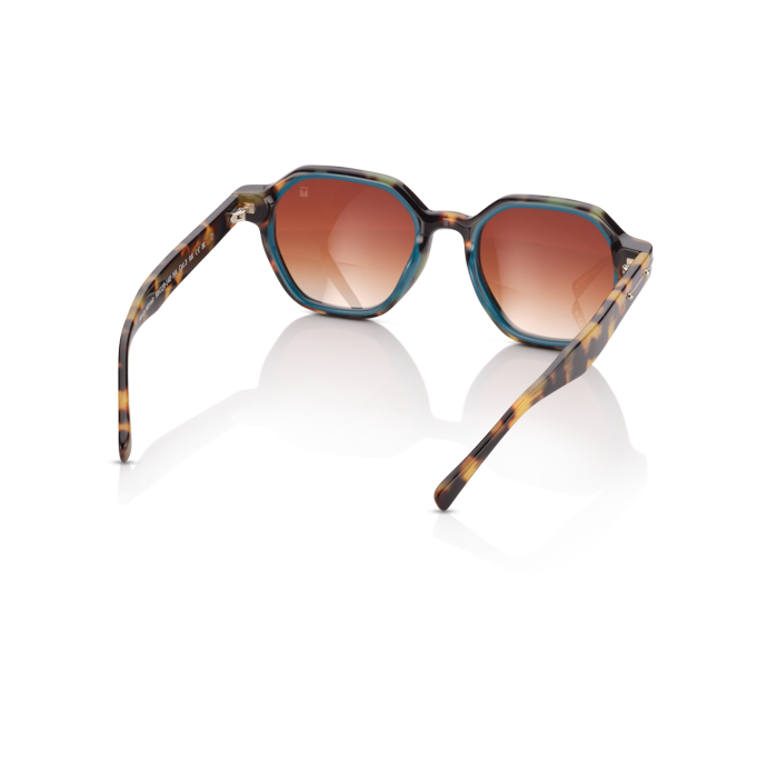 Mente Mirroir Brown Havana & Solid Teal - Frame 28