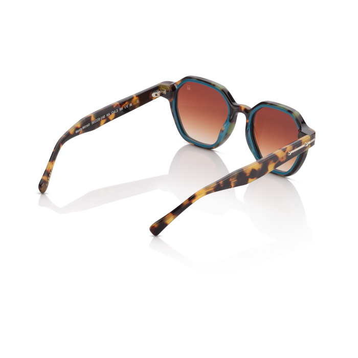 Mente Mirroir Brown Havana & Solid Teal - Frame 31