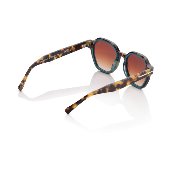 Mente Mirroir Brown Havana & Solid Teal - Frame 32