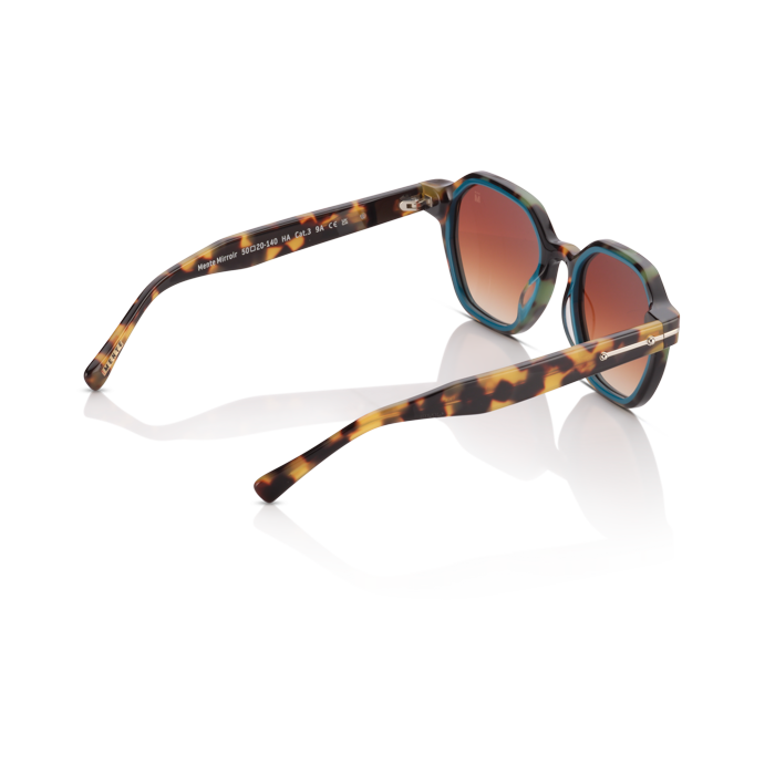 Mente Mirroir Brown Havana & Solid Teal - Frame 33