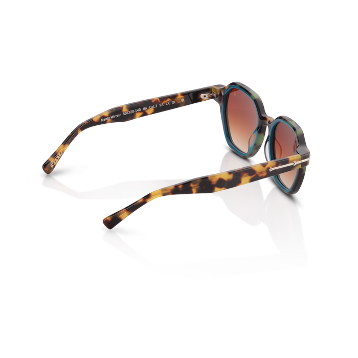 Mente Mirroir Brown Havana & Solid Teal - Frame 34