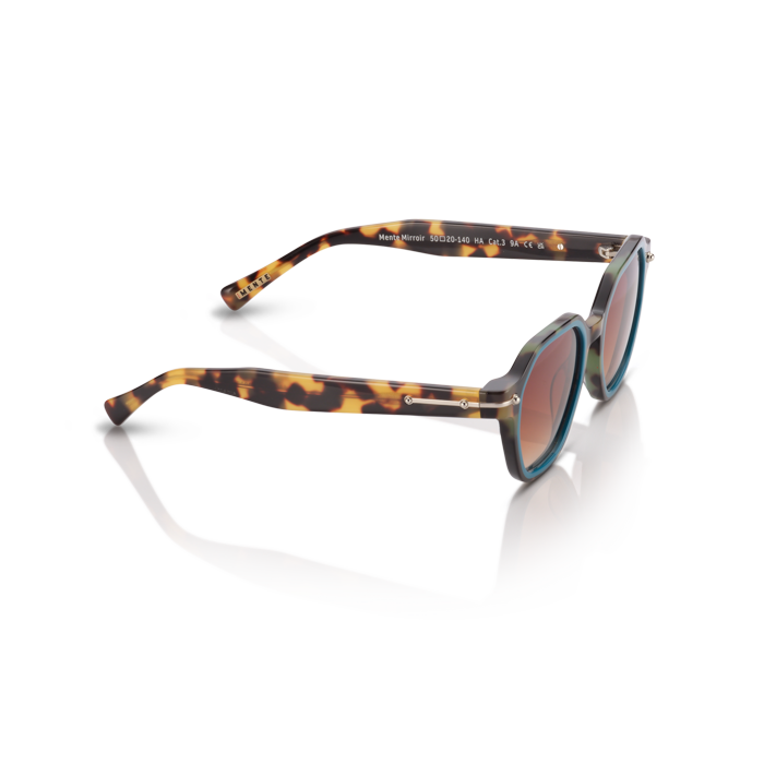 Mente Mirroir Brown Havana & Solid Teal - Frame 40