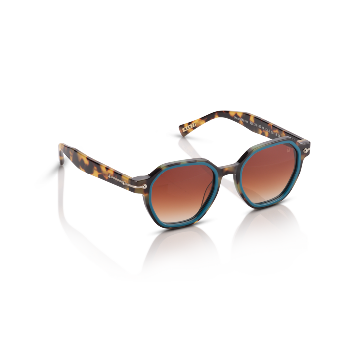 Mente Mirroir Brown Havana & Solid Teal - Frame 45