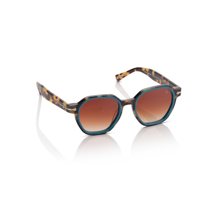 Mente Mirroir Brown Havana & Solid Teal - Frame 46
