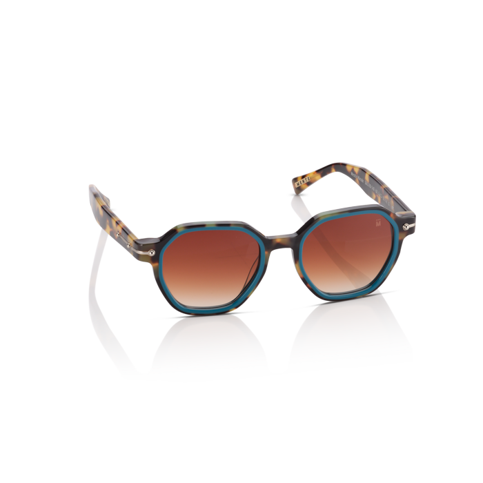 Mente Mirroir Brown Havana & Solid Teal - Frame 47