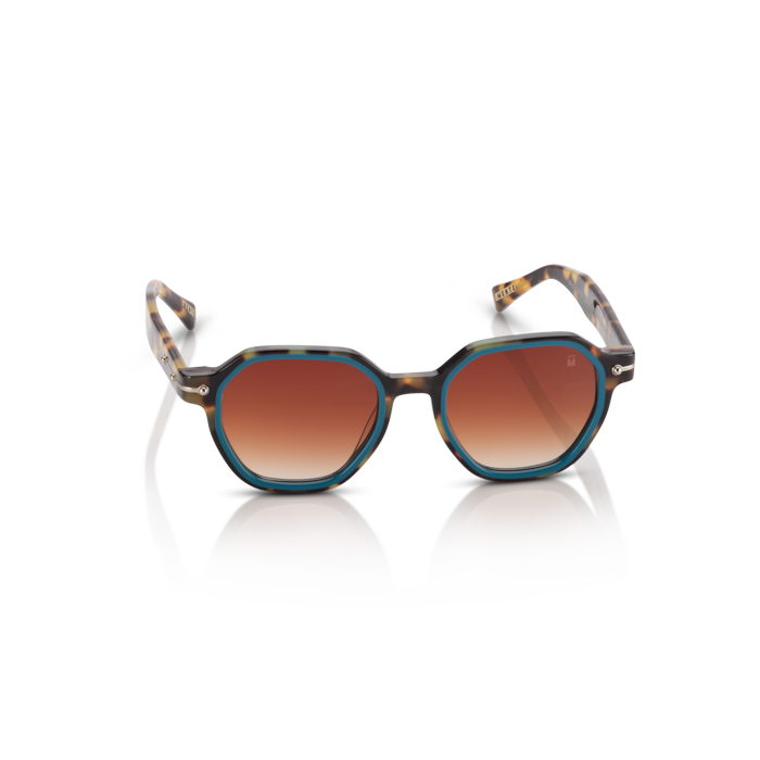 Mente Mirroir Brown Havana & Solid Teal - Frame 48