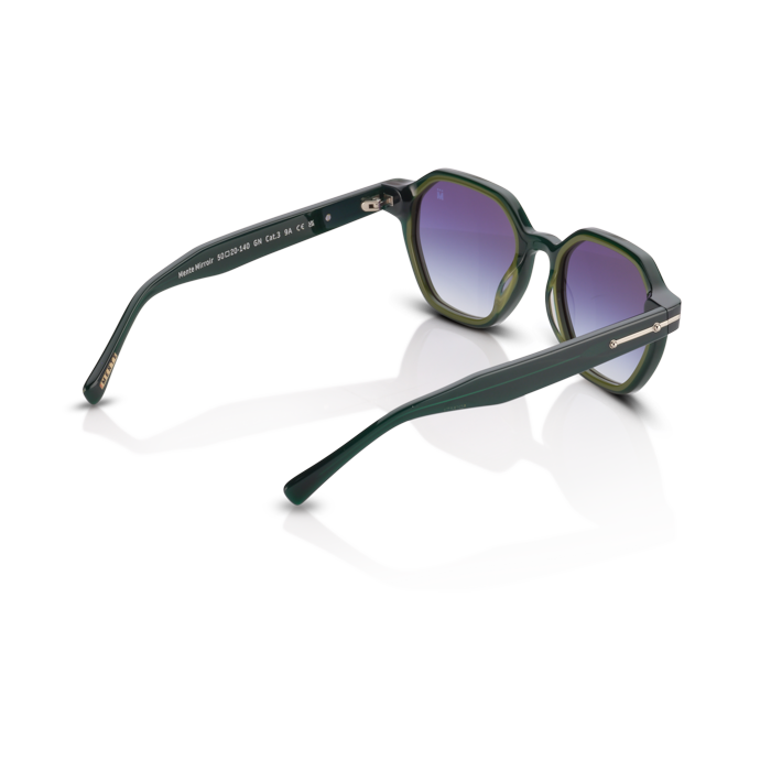 Mente Mirroir Green & Solid Olive Green - Frame 33