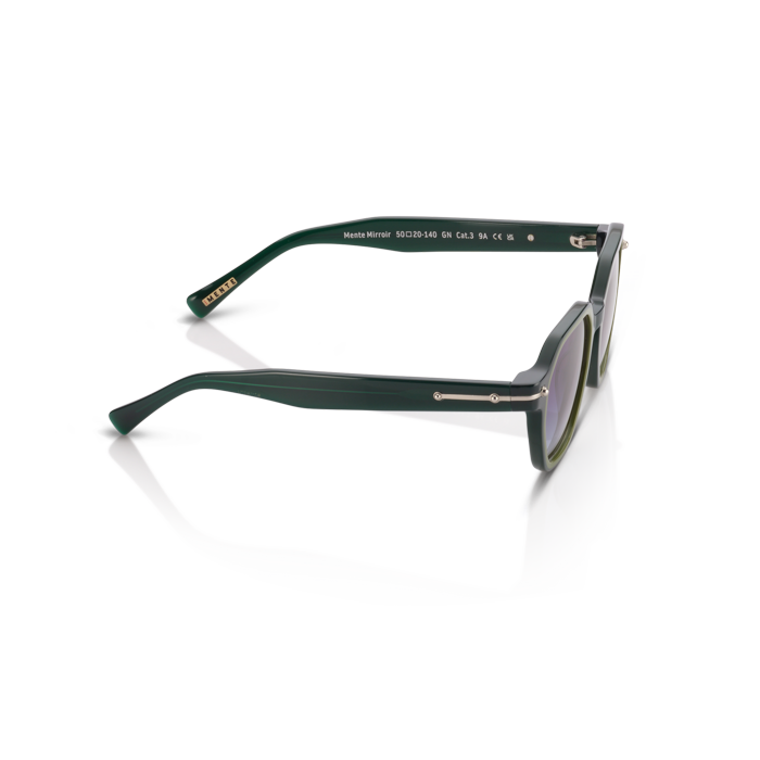 Mente Mirroir Green & Solid Olive Green - Frame 40