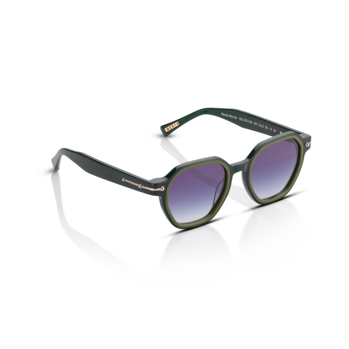 Mente Mirroir Green & Solid Olive Green - Frame 45