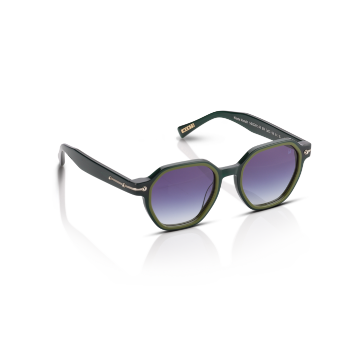 Mente Mirroir Green & Solid Olive Green - Frame 46
