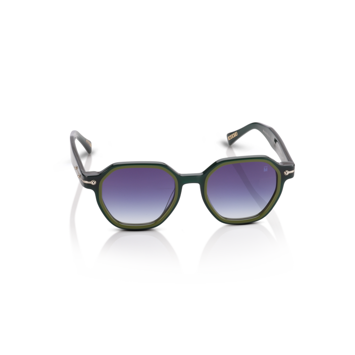 Mente Mirroir Green & Solid Olive Green - Frame 49