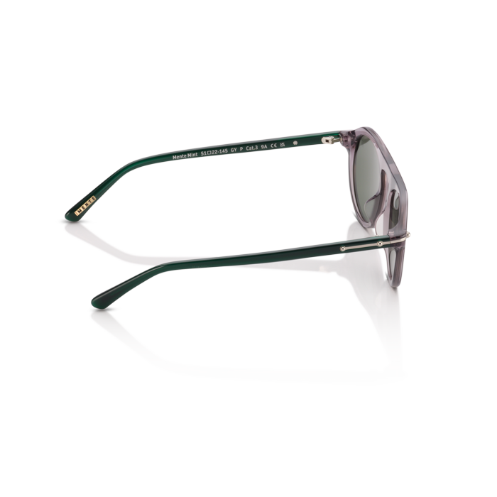 Mente Mint Transparent Grey & Forest Green - Frame 36