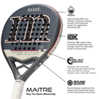Mint Maitre Padel Racket with Free Belt Bag