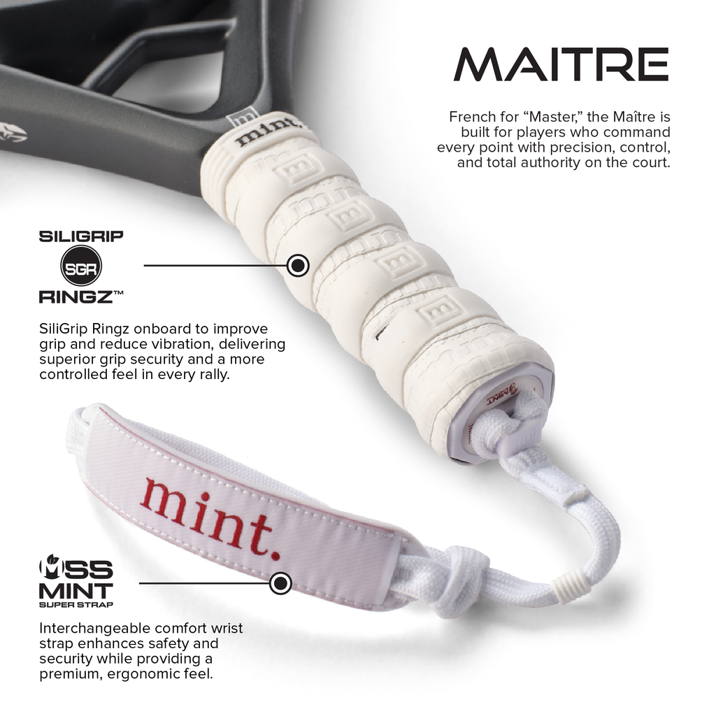 Mint Maitre Padel Racket with Free Belt Bag