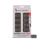 Packaging of gray Siligrip Ringz Bike handlebar grips with Mint Sport branding. 