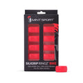 Packaging of red Siligrip Ringz Bike handlebar grips with Mint Sport branding.
