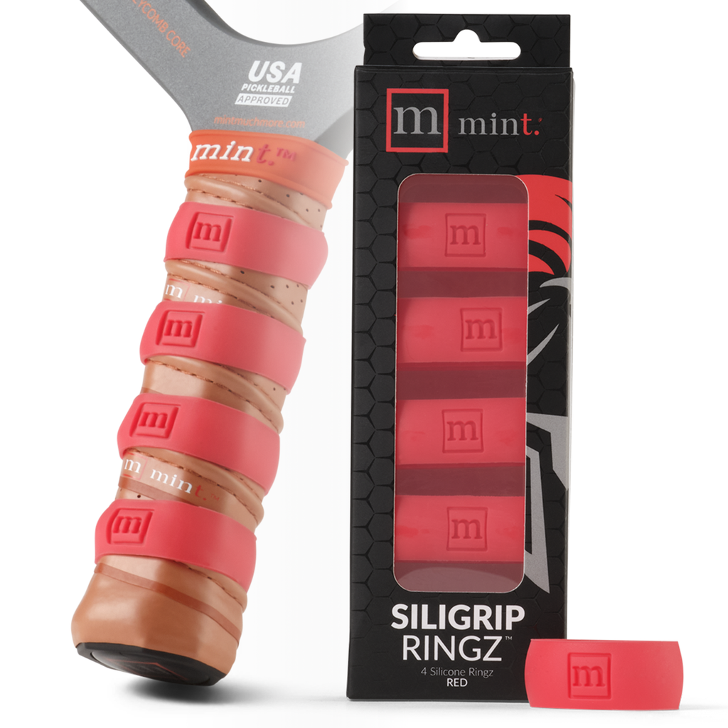 Siligrip Ringz with red silicone rings and packaging on a white background