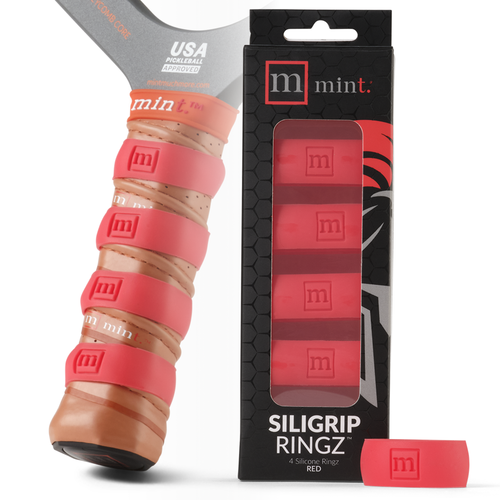 Siligrip Ringz with red silicone rings and packaging on a white background