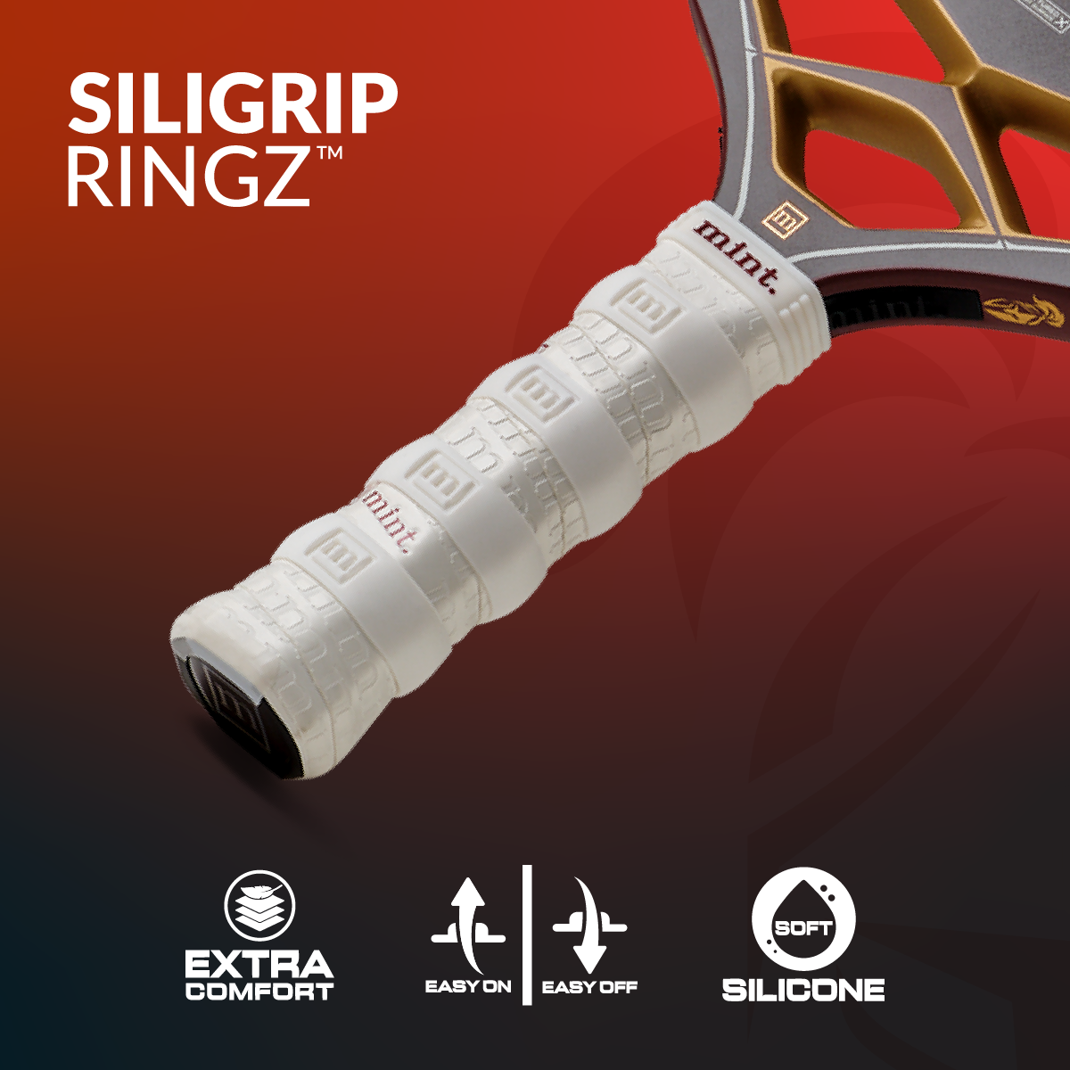 SiliGrip Ringz™ Racket Grip, White