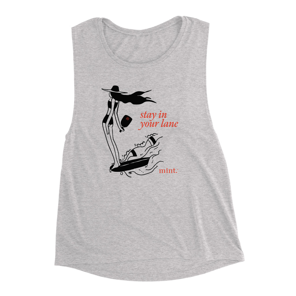 Side-Out Stay in Your Lane Women’s Muscle Tank