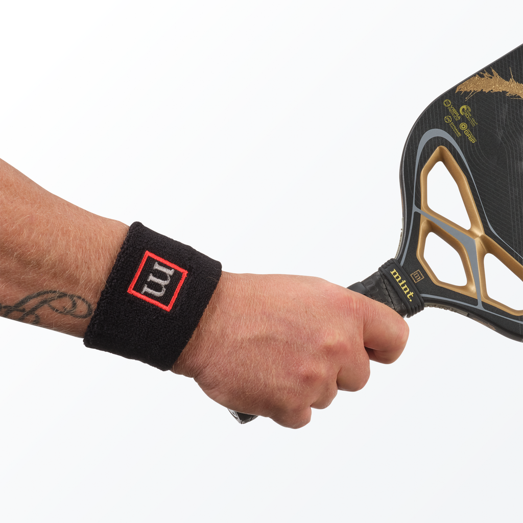Cotton Sports Wristbands, Black and White, 2 Pack